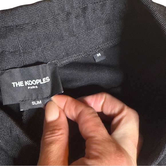 The Kooples Black Joggers With Satin Trim Men’s Size Medium - Picture 11 of 13